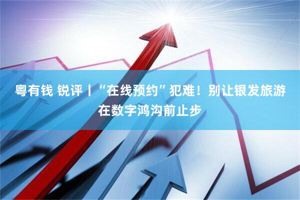 粤有钱 锐评丨“在线预约”犯难！别让银发旅游在数字鸿沟前止步